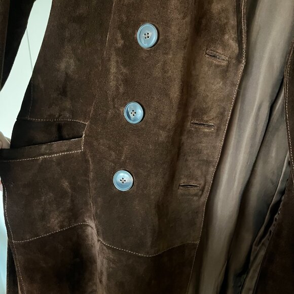 Alexa Chung for Madewell Double-Breasted Blazer Overcoat in Suede - Picture 6 of 6